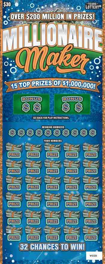 Millionaire Maker scratchcard - game number #2517 - front