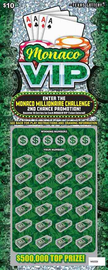 Monaco Vip scratchcard - game number #2737 - front
