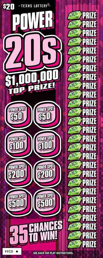 Power 20S scratchcard - game number #2725 - front