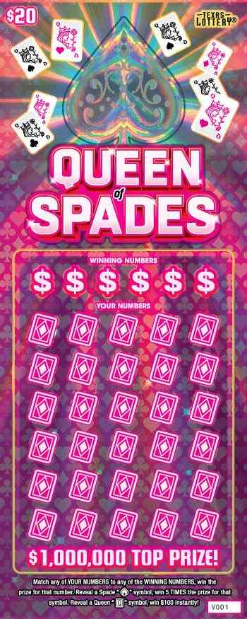 Queen Of Spades scratchcard - game number #2706 - front