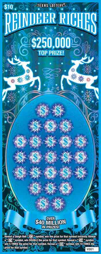 Reindeer Riches scratchcard - game number #2699 - front