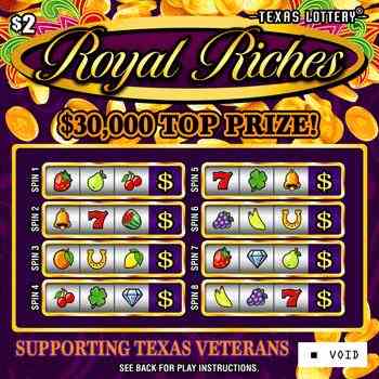 Royal Riches scratchcard - game number #2672 - front