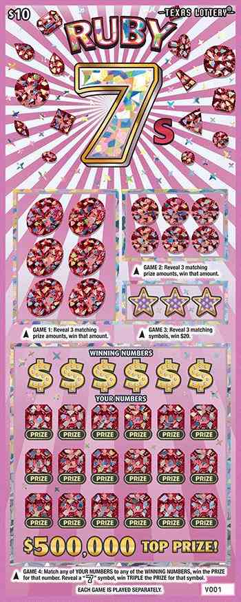 Ruby 7S scratchcard - game number #2684 - front