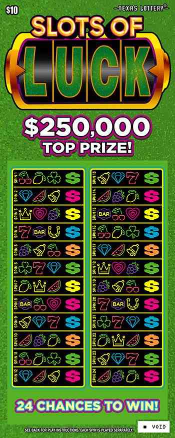 Slots Of Luck scratchcard - game number #2724 - front