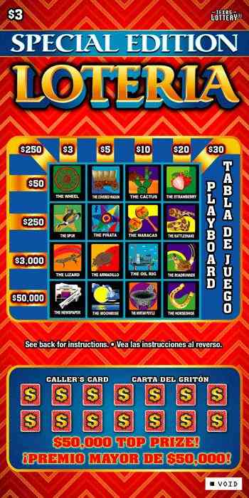 Special Edition Loteria scratchcard - game number #2431 - front