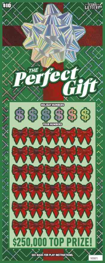 The Perfect Gift scratchcard - game number #2781 - front