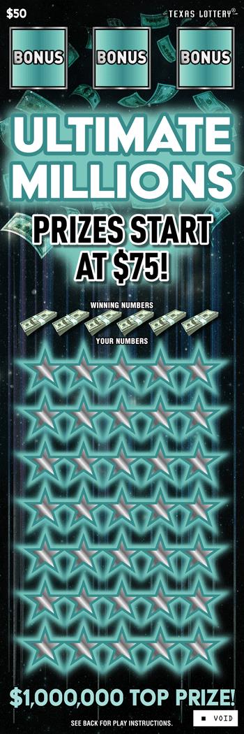 Ultimate Millions scratchcard - game number #2610 - front