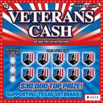 Veterans Cash scratchcard - game number #2492 - front