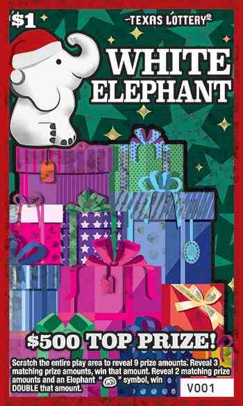 White Elephant scratchcard - game number #2696 - front