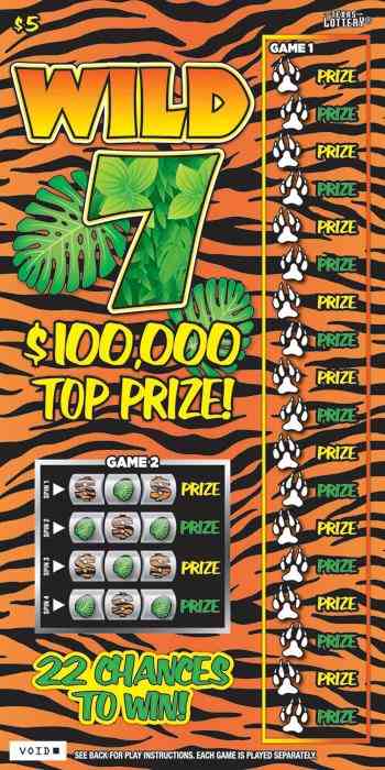 Wild 7 scratchcard - game number #2534 - front