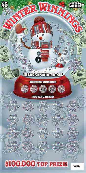 Winter Winnings scratchcard - game number #2698 - front