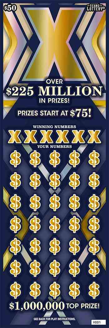 X scratchcard - game number #2590 - front