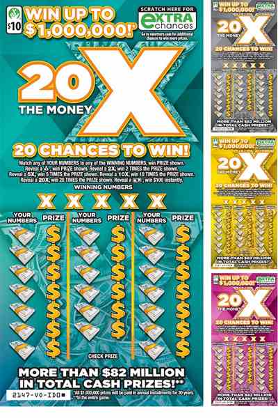 20X The Money                                      scratchcard - game number #2147 - front