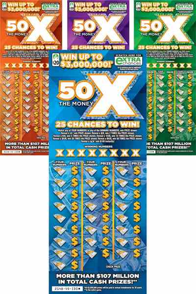 50X The Money                                      scratchcard - game number #2148 - front