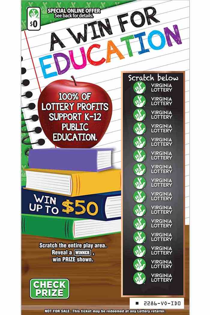 A Win For Education scratchcard - game number #2286 - front