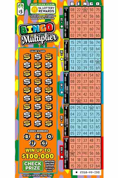 Bingo Multiplier scratchcard - game number #2318 - front