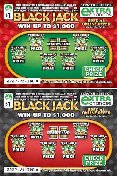Blackjack                                          scratchcard - game number #2227 - front