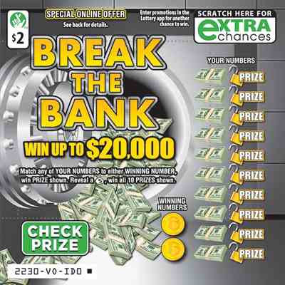 Break The Bank                                     scratchcard - game number #2230 - front