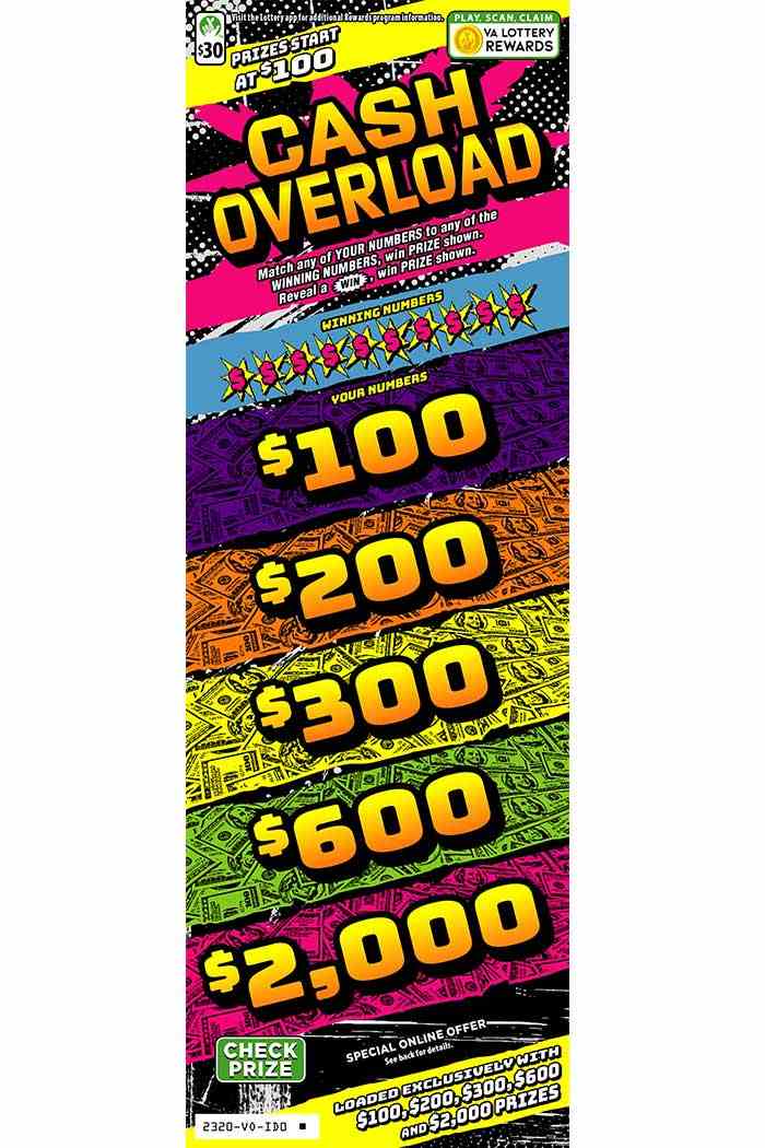 Cash Overload scratchcard - game number #2320 - front