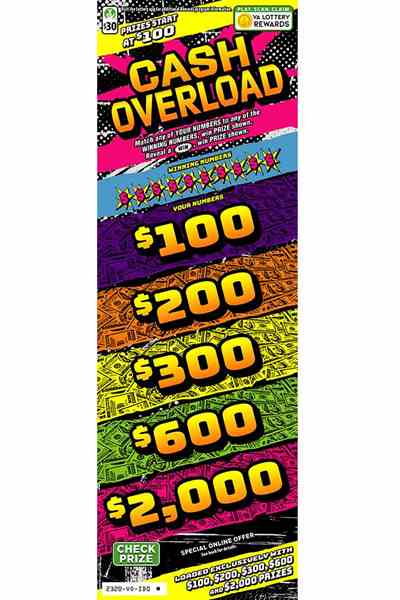 Cash Overload scratchcard - game number #2320 - front