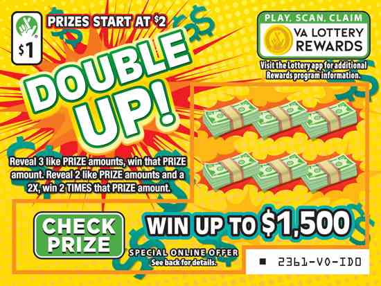 Double Up! scratchcard - game number #2361 - front