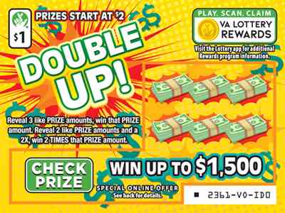 Double Up! scratchcard - game number #2361 - front