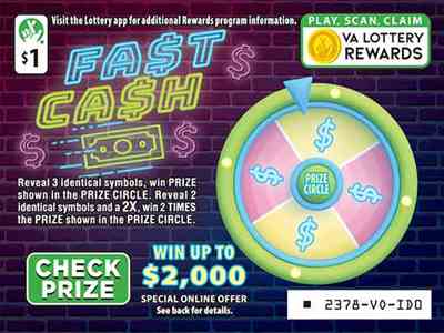 Fast Cash scratchcard - game number #2378 - front