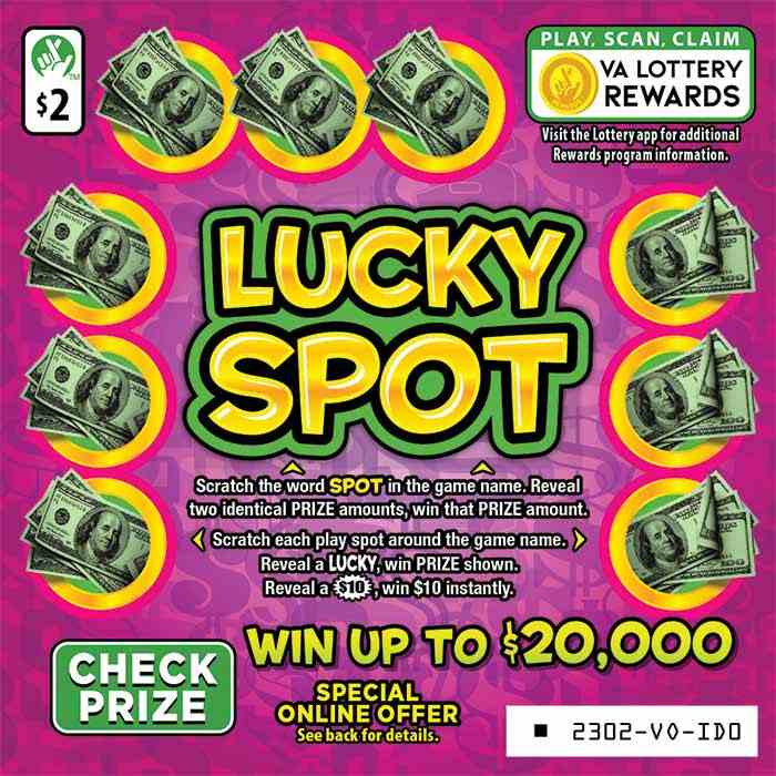 Lucky Spot scratchcard - game number #2302 - front