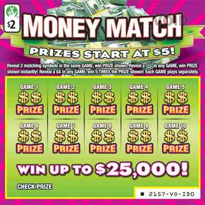 Money Match                                        scratchcard - game number #2157 - front
