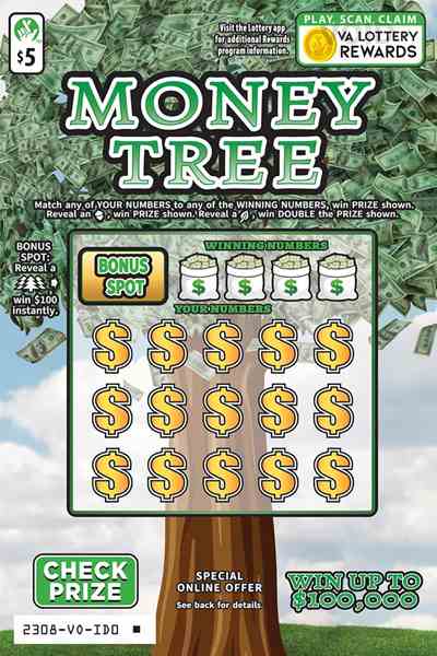 Money Tree scratchcard - game number #2308 - front