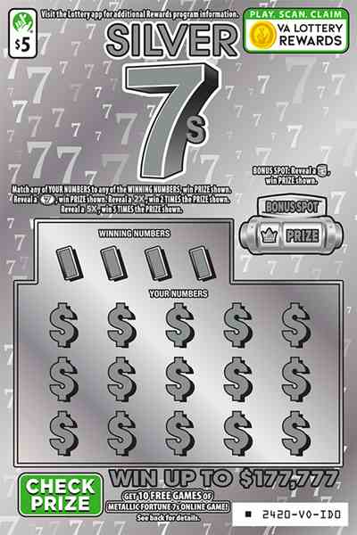 Silver 7S scratchcard - game number #2420 - front