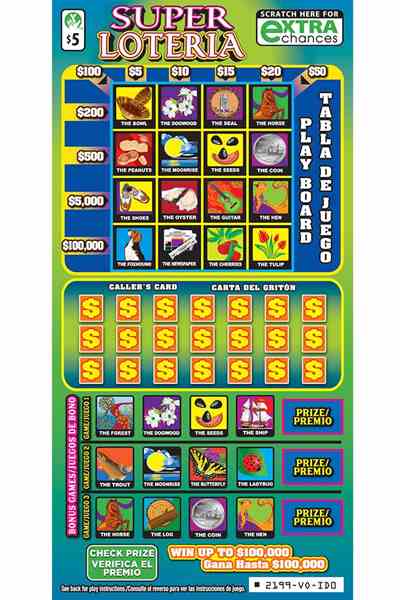 Super Loteria                                      scratchcard - game number #2199 - front
