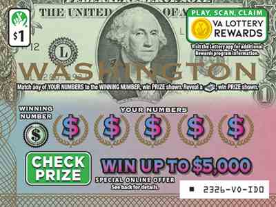 Washington scratchcard - game number #2326 - front