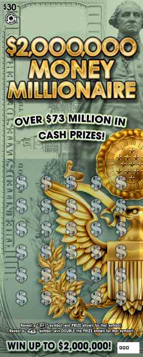 $2,000,000 Money Millionaire scratchcard - game number #1752 - front