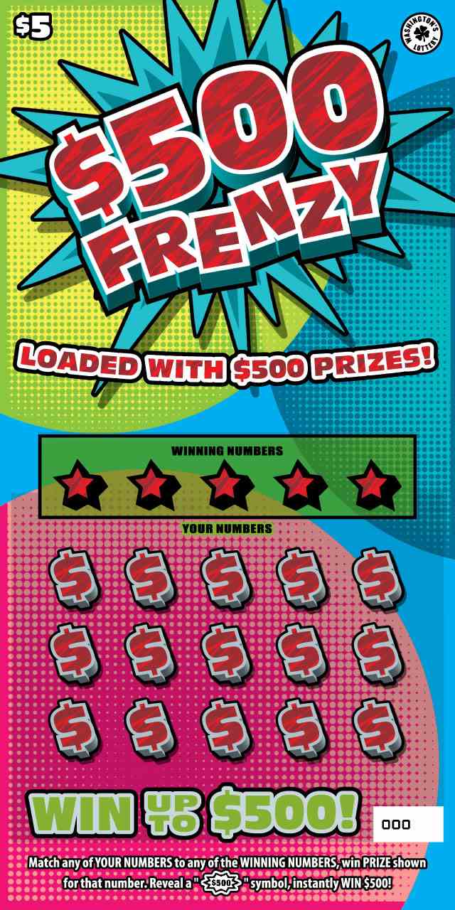 $500 Frenzy scratchcard - game number #1982 - front