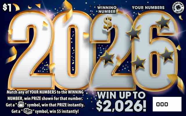 2026 scratchcard - game number #1991 - front
