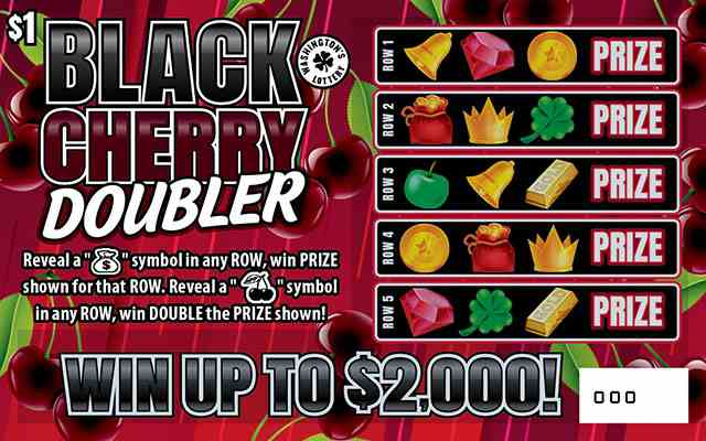Black Cherry Doubler scratchcard - game number #1976 - front