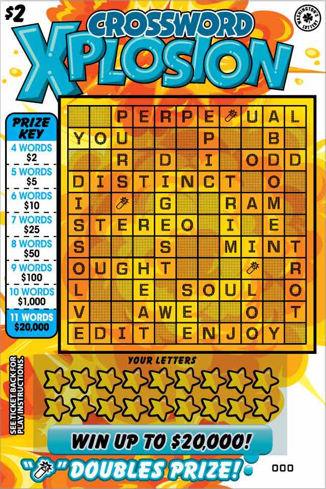 Crossword Xplosion scratchcard - game number #1833 - front