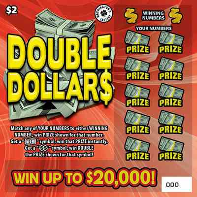 Double Dollar$ scratchcard - game number #1953 - front