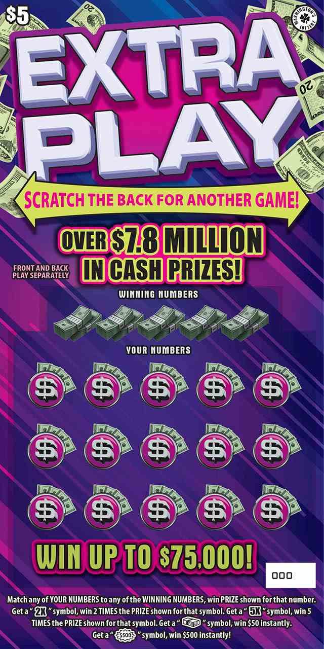 Extra Play scratchcard - game number #1999 - front