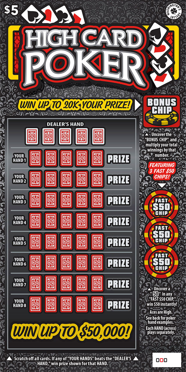 High Card Poker scratchcard - game number #1937 - front