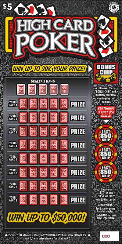 High Card Poker scratchcard - game number #1937 - front