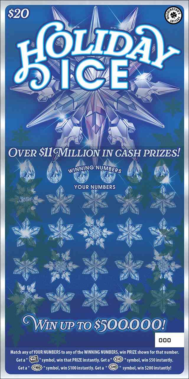Holiday Ice scratchcard - game number #1919 - front