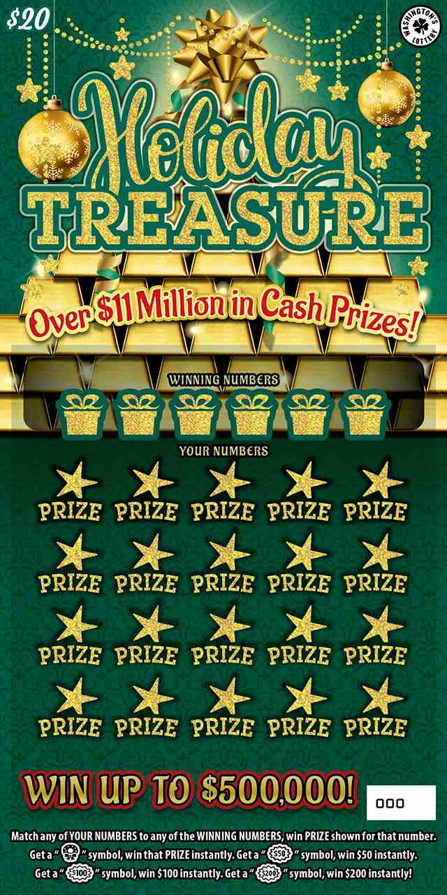 Holiday Treasure scratchcard - game number #2022 - front
