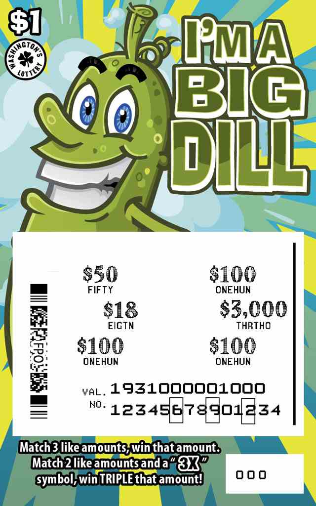 I'm A Big Dill scratchcard - game number #1931 - front-scratched