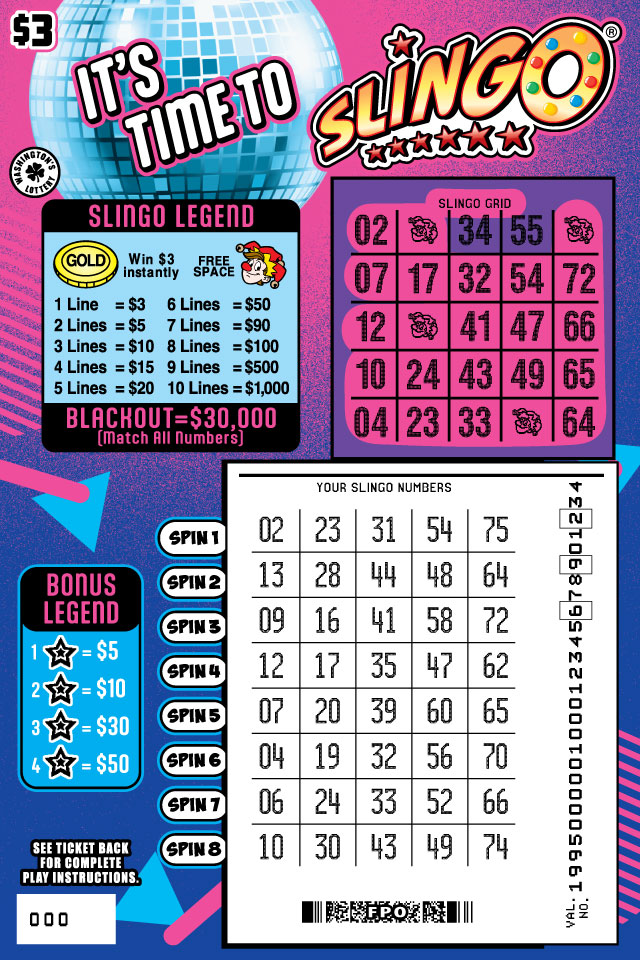 Its Time To Slingo scratchcard - game number #1995 - front-scratched
