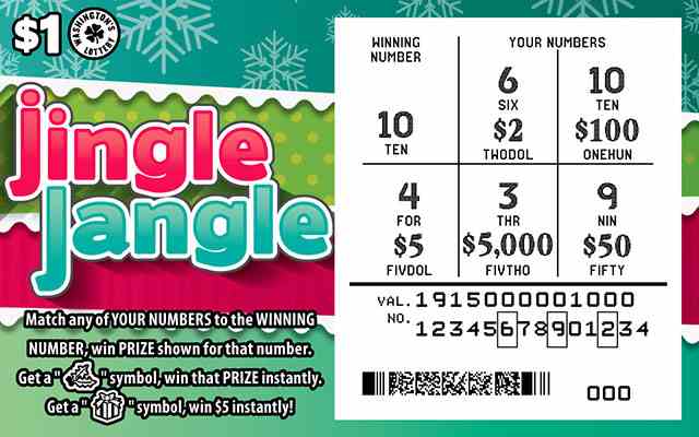Jingle Jangle scratchcard - game number #1915 - front-scratched
