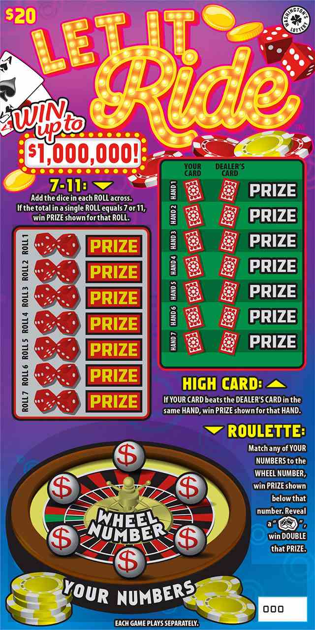 Let It Ride scratchcard - game number #1732 - front
