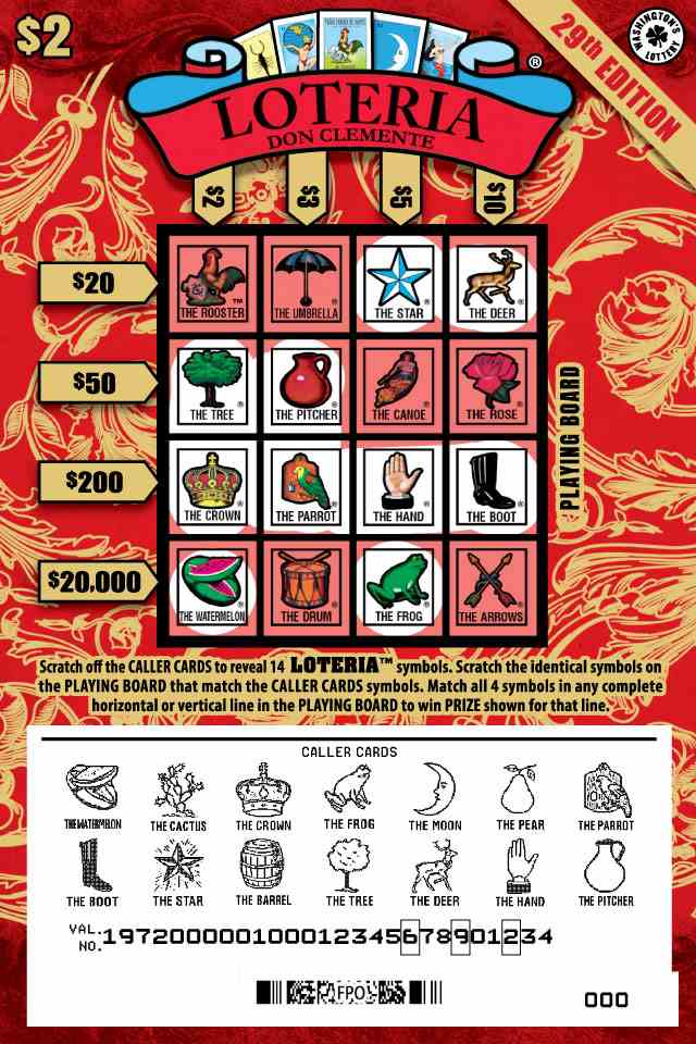 Loteria 29Th Edition scratchcard - game number #1972 - front-scratched