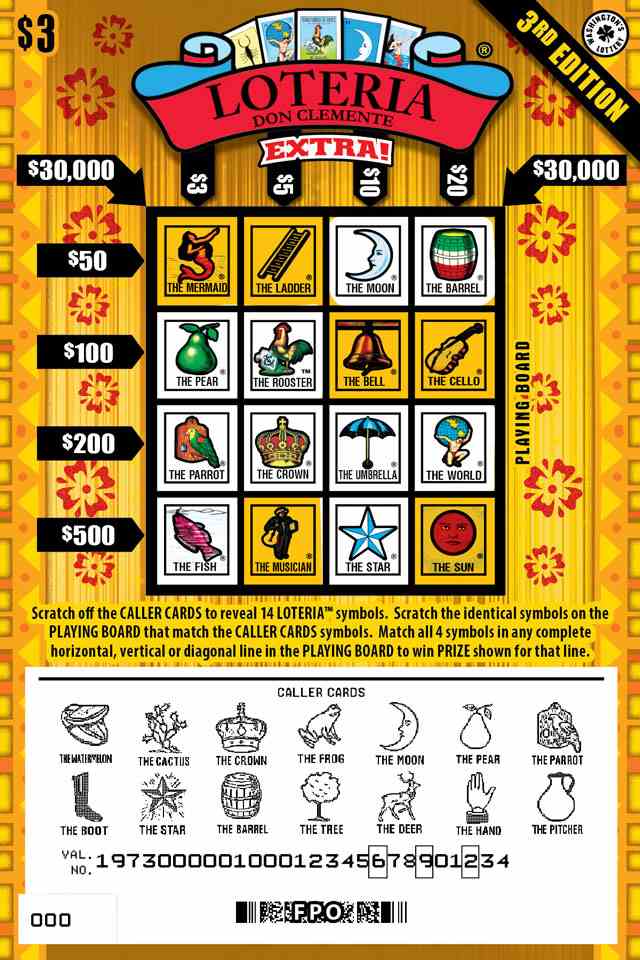 Loteria Extra! 3Rd Edition scratchcard - game number #1973 - front-scratched